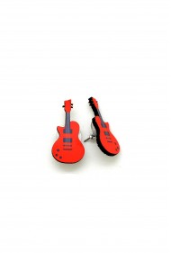 Red Guitar Stud Earrings